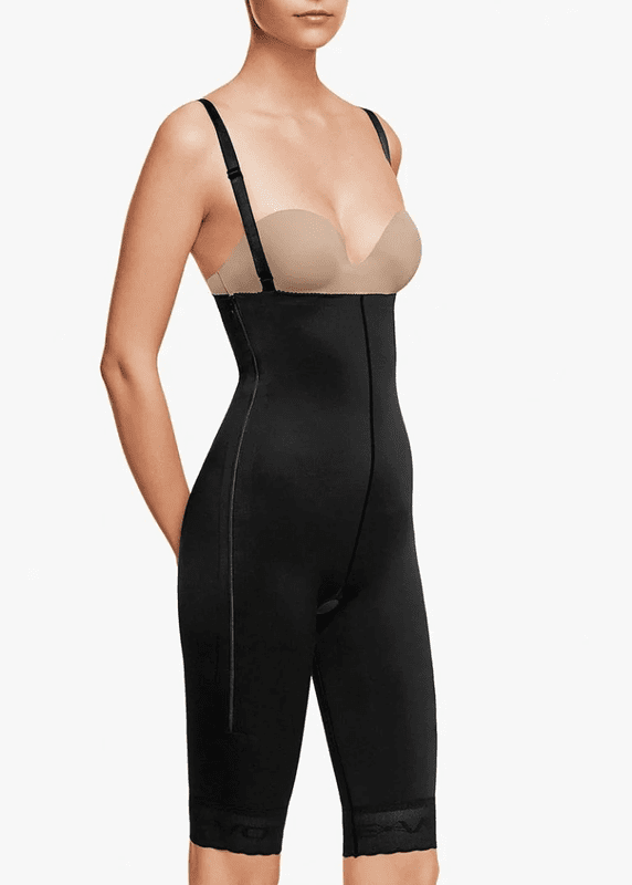 3004Z - GIRDLE WITH ABDOMINAL EXTENSION ABOVE THE KNEE WITH ZIPPERED CLOSURES - BEIGE - XXXXS