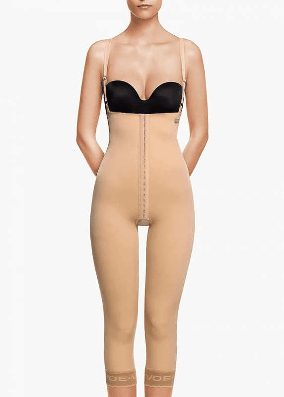 3009 - GIRDLE WITH ABDOMINAL EXTENSION BELOW THE KNEE - BEIGE - XXXXS
