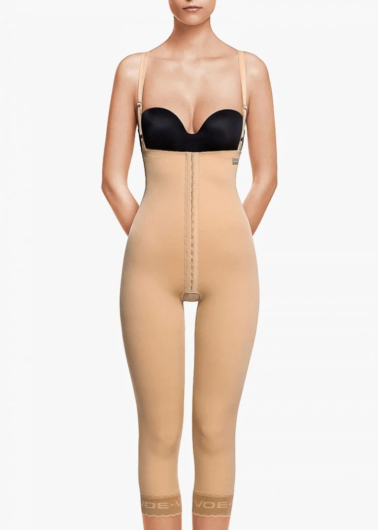 3009 - GIRDLE WITH ABDOMINAL EXTENSION BELOW THE KNEE - BEIGE - M