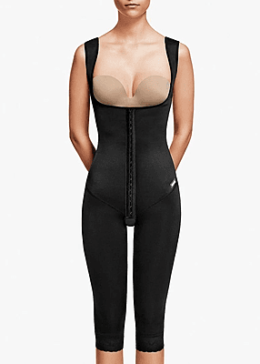 3009E - GIRDLE WITH ABDOMINAL AND BACK EXTENSION BELOW THE KNEE - BEIGE - M