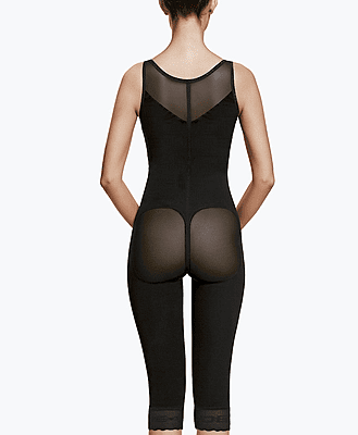3109E-2 - FAT TRANSFER TO BUTTOCKS GIRDLE WITH ABDOMINAL AND BACK EXTENSION, BELOW THE KNEE - BLACK - L 3109E-2 - FAT TRANSFER TO BUTTOCKS GIRDLE WITH ABDOMINAL AND BACK EXTENSION, BELOW THE KNEE - BLACK - L