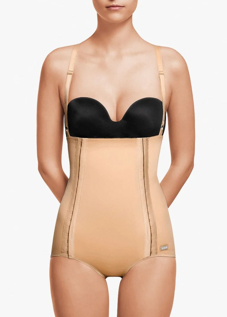 4008 - FEMALE ABDOMINAL SUPPORTER WITH FASTENERS - BEIGE - M