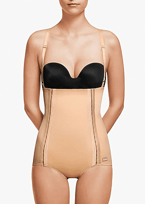 4008-2 - FEMALE ABDOMINAL SUPPORTER WITH FASTENERS - BLACK - XL