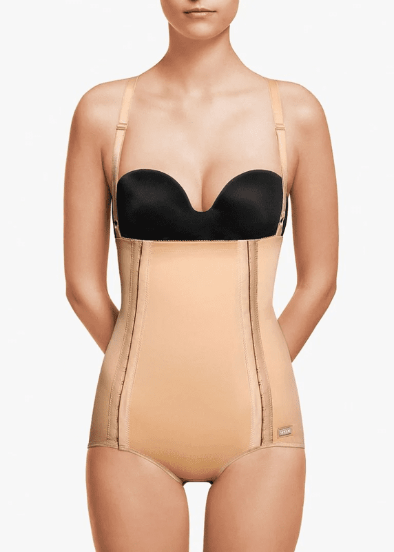 4008-2 - FEMALE ABDOMINAL SUPPORTER WITH FASTENERS - BLACK - XXS