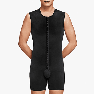 5006 - MALE ABOVE THE KNEE BODY SHAPER - BEIGE - L