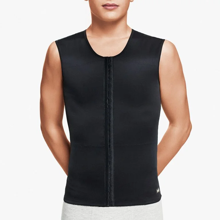 5007 - MALE SLEEVELESS VEST WITH FRONT CLOUSURE - BEIGE - XS
