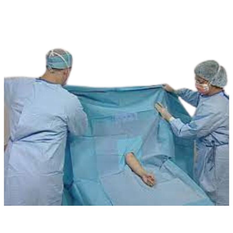ADHESIVE FENESTRATED DRAPE - STERILE (75X100CM)